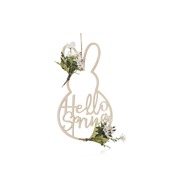Ginger Ray Hello Spring Wooden Bunny Wreath