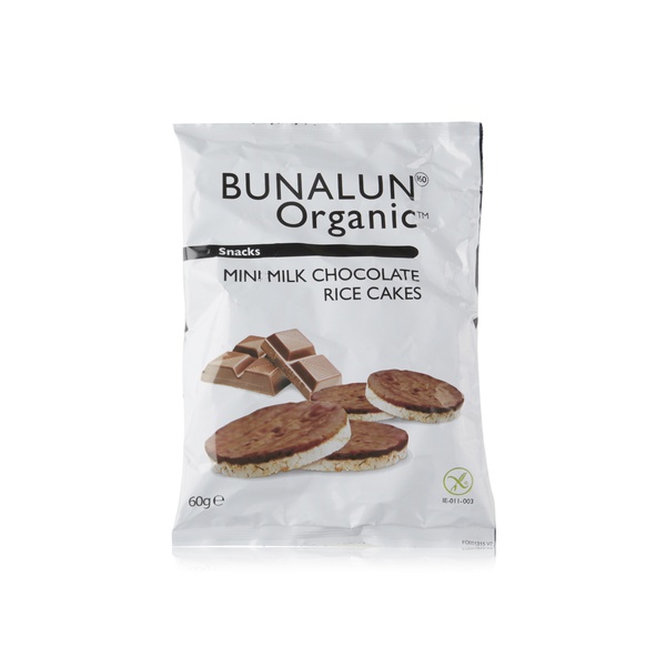 Bunalun Organic Mini Milk Chocolate Rice Cakes 60g