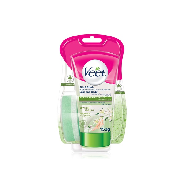 Veet In Shower Hair Removal Cream for Dry Skin Legs & Body 150g