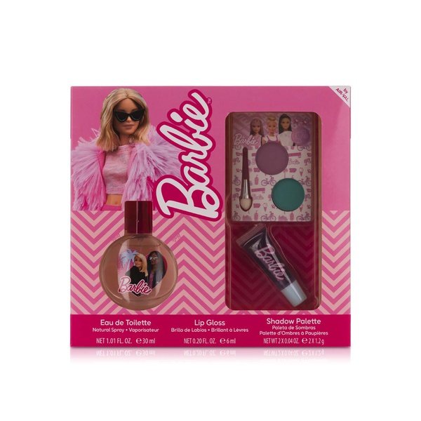 اشتري Barbie fragrance lip gloss and makeup gift set في الامارات