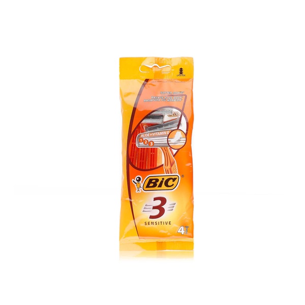 Bic 3 Sensitive Razors x 4