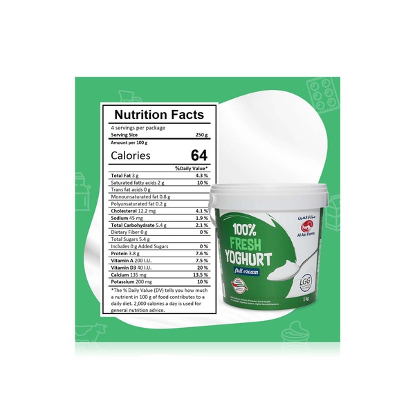 Al Ain Farms Full Cream Yoghurt 1kg