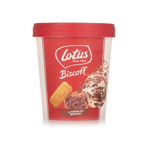 Buy Lotus Biscoff ice cream with chocolate brownies 460ml in UAE