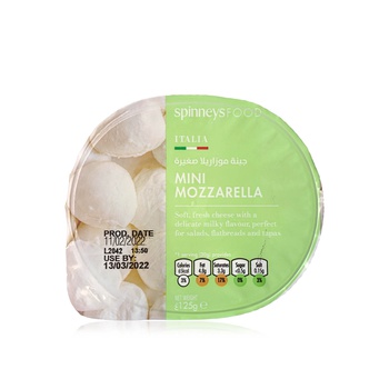 Spinneysfood Mini Mozzarella Balls 125g
