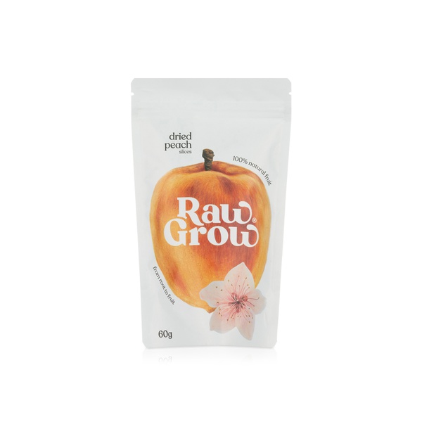 RawGrow Dried Peach Slices 60g
