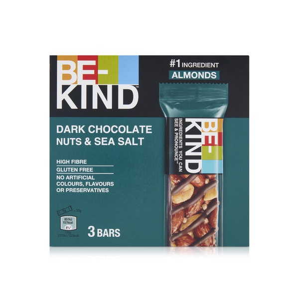 Be-Kind Dark Chocolate Nuts and Sea Salt 90g