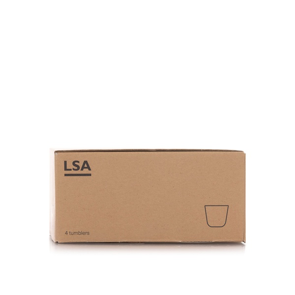 Lsa Arc Tumbler Glass Clear 260ml 4 Pack