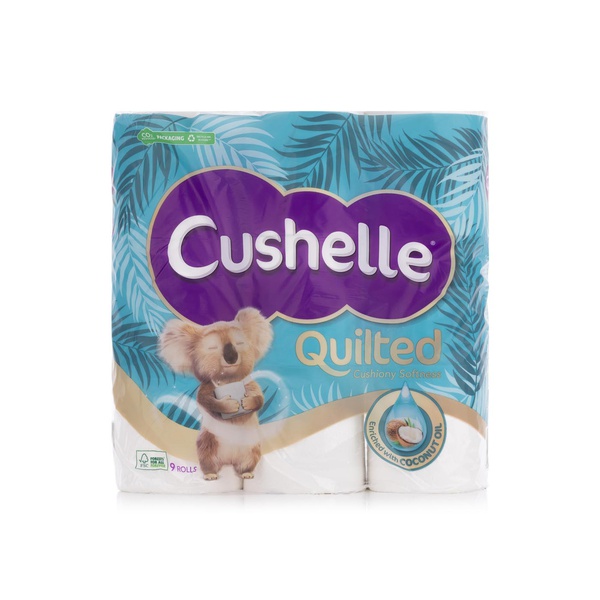 اشتري Cushelle quilted coconut toilet tissue 9 rolls في الامارات
