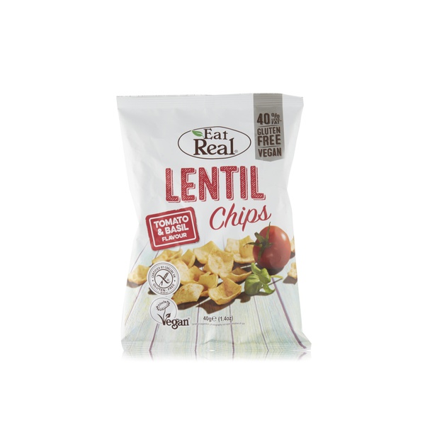 Eat Real Tomato & Basil Lentil Chips 40g