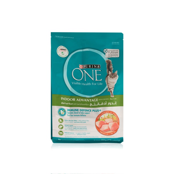 Purina One Adult Indoor Dry Cat Food with Chicken 380g