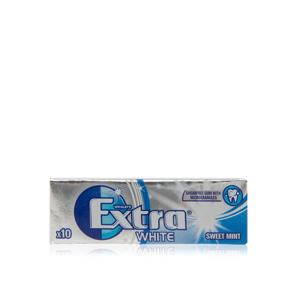 Buy Wrigleys Extra white sugar free sweet mint chewing gum 14g in UAE