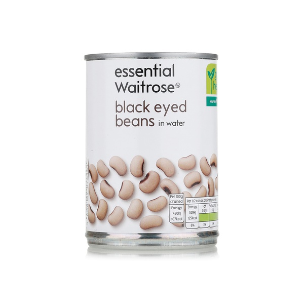 Buy Essential Waitrose black eyed beans in water 400g in UAE
