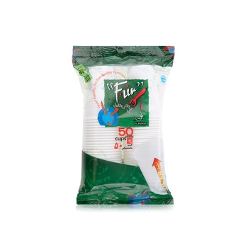 Fun White Plastic Cups 50 x 12oz