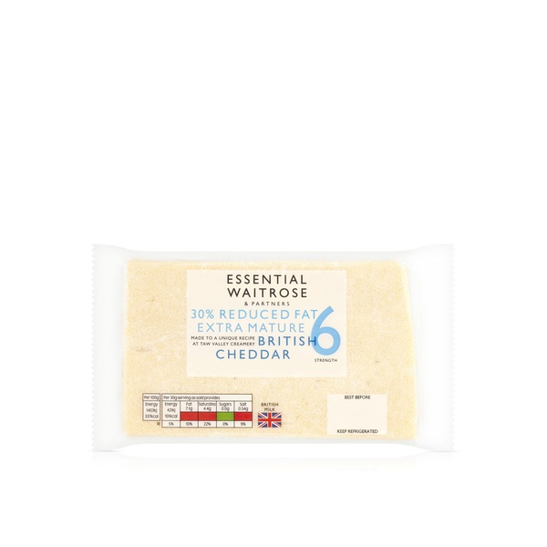 Waitrose Essential 30% Lighter Extra Mature Cheese Strength 6 350g