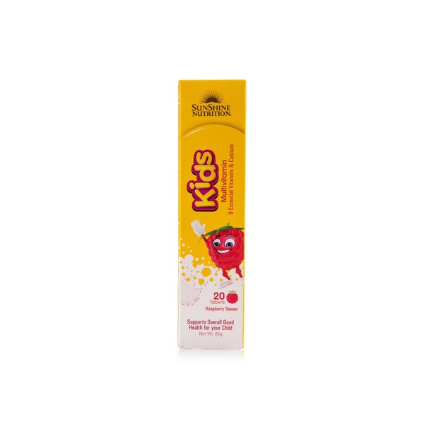 Sunshine Nutrition Kids Multivitamin Effervescent Tablets Raspberry x 20