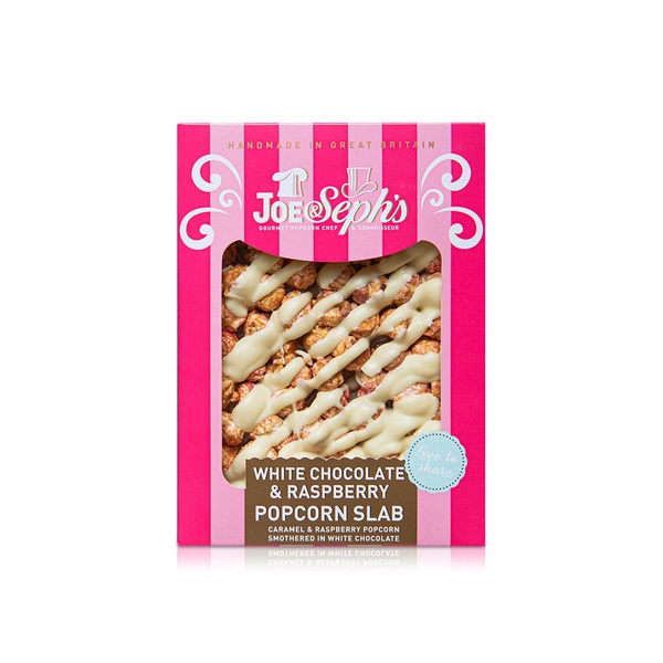 Joe & Seph's White Chocolate and Raspberry Popcorn Slab 115g