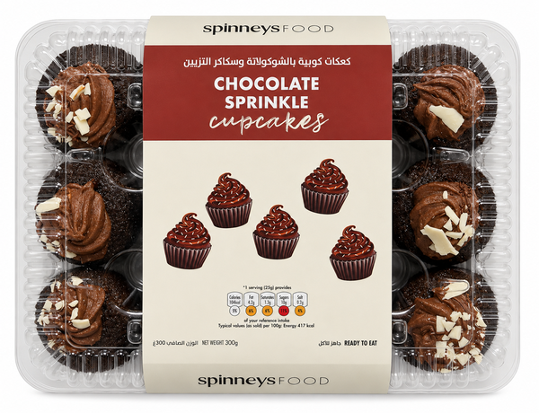 Spinneysfood Mini Chocolate Cupcakes 300g