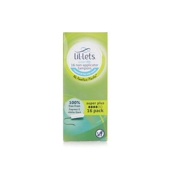 Lil Lets Non-Applicator Smartfit Super Plus Flow Tampons x 16