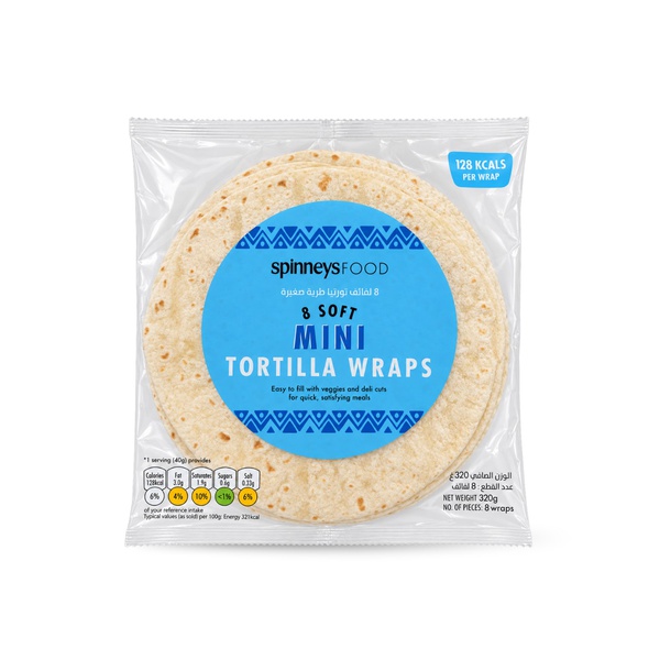 Spinneysfood Mini Soft Tortilla Wraps x 8 320g