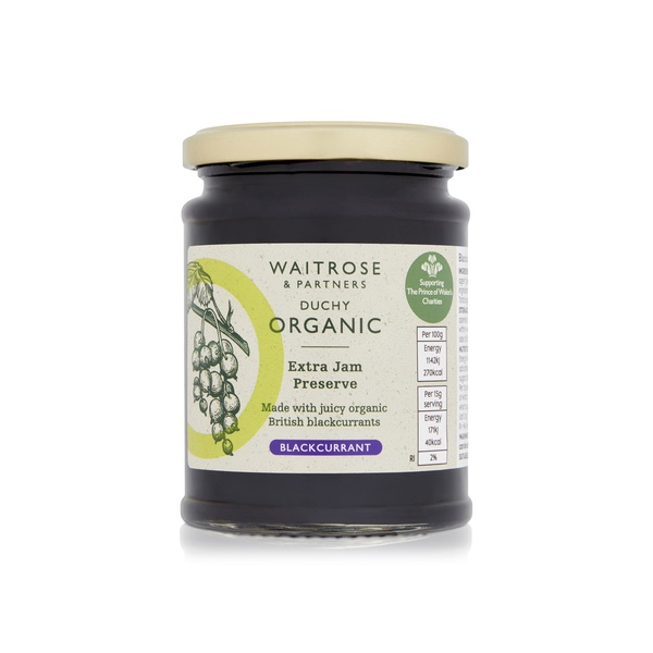 Waitrose Duchy Organic Blackcurrant Preserve 340g