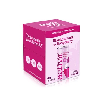 Acti-Vit Blackcurrant Apple and Raspberry Sparkling Water 330ml x 4