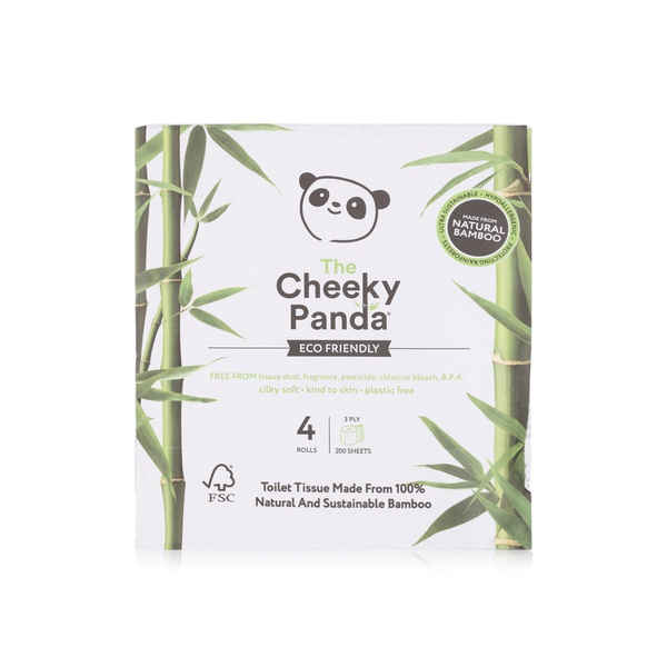 اشتري The Cheeky Panda bamboo toilet paper 4 rolls 3xply في الامارات