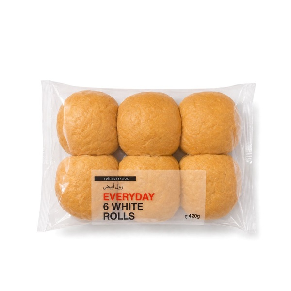 Spinneysfood White Roll x 6 420g