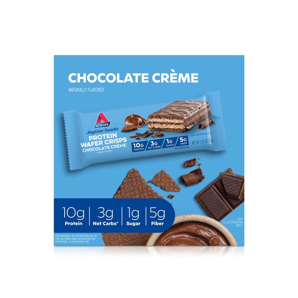 Atkins Protein Wafer Crisps Chocolate Creme X 5 180g