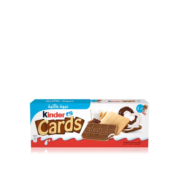 اشتري Kinder cards chocolate biscuits 10 x 25.6g في الامارات