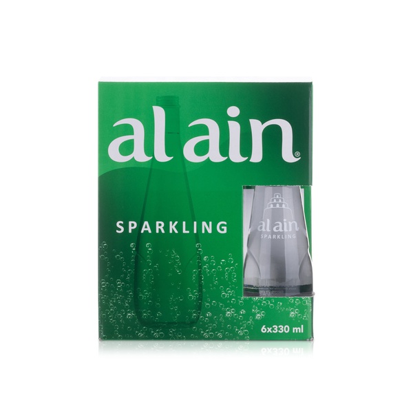 Al Ain Sparkling Water Glass Bottle 330ml x 6