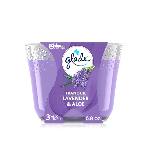 Glade 3-Wick Candle Tranquil Lavender & Aloe