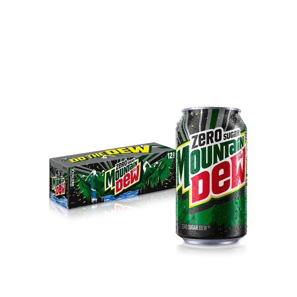 Mountain Dew Zero Can Drink 360ml x12