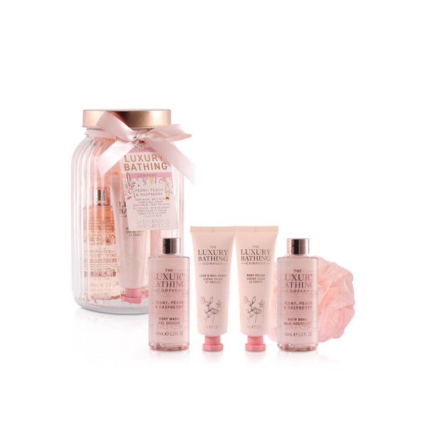 Grace Cole Peony Peach Raspberry Bathing Set