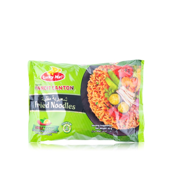 Buy Lucky Me pancit canton chilli and citrus fried noodles 60g in UAE