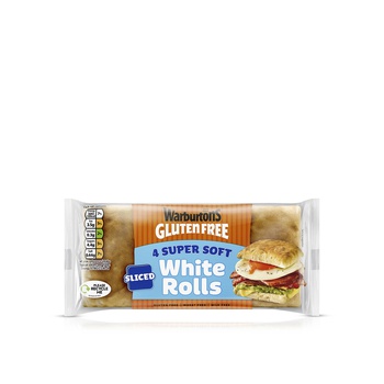 Warburtons Gluten Free Super Soft Sliced Square Rolls x4