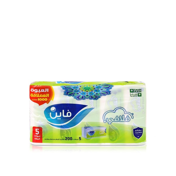 Fine Facial Fluffy Tissues 200 x 5