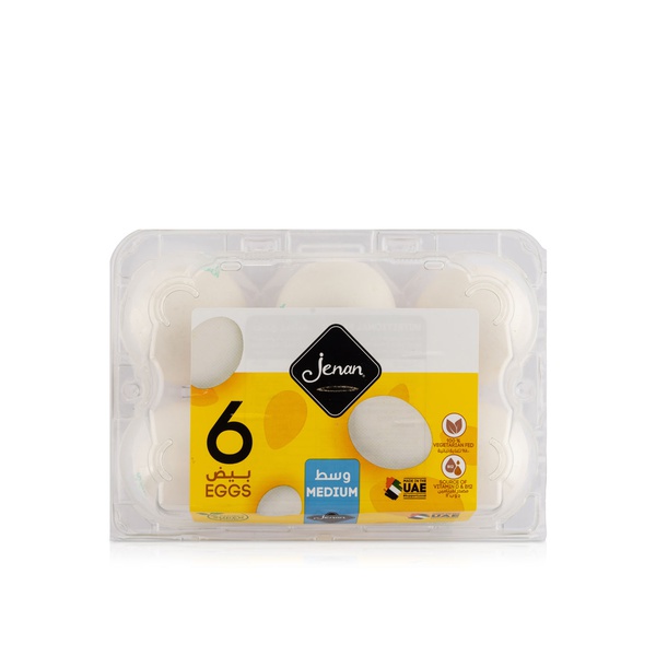 Jenan White Medium Eggs x 6