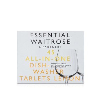 Waitrose All in One Dishwashing Tablets Lemon 45s 810g