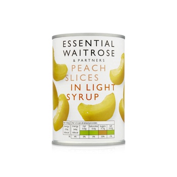 Waitrose Essential Peach Slices in Syrup 410g