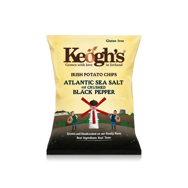 Keogh's Atlantic Salt & Crushed Black Pepper Potato Chips 125g