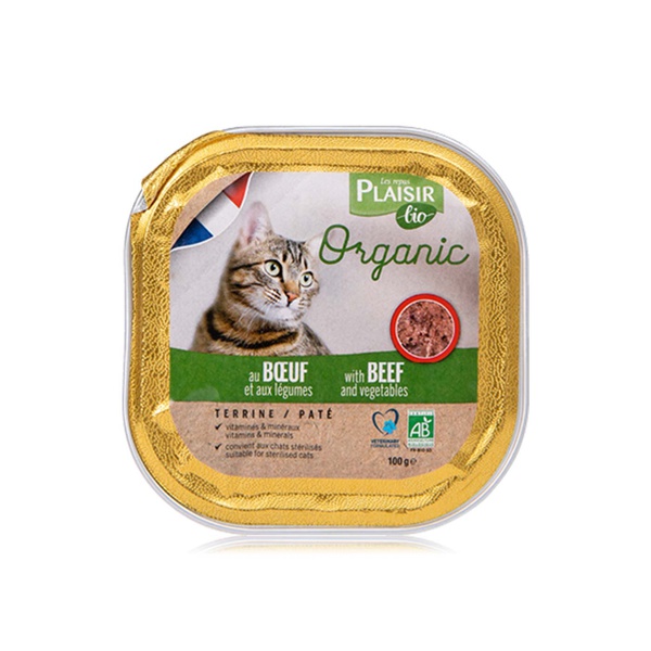 Plaisir Bio Organic terrine with beef and vegetables for cats 100g ...