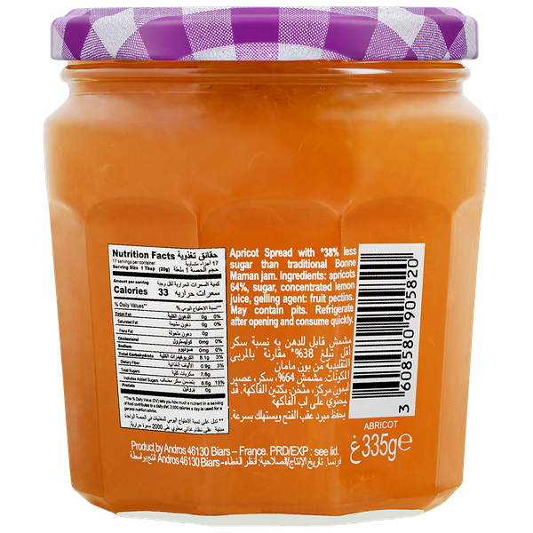 Bonne Maman Intense Apricot Spread 335g