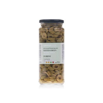 Spinneysfood Sliced Green Hojiblanca Olives in Brine 340g