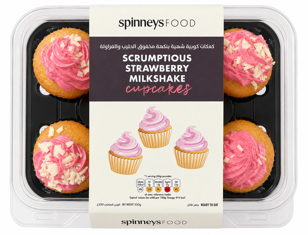Spinneysfood Strawberry Milkshake Cupcakes 6s 300g