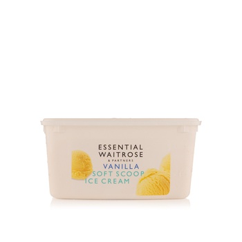 Waitrose Frozen Essential Vanilla Soft Scoop Ice Cream 2 Litre