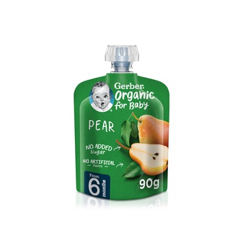 Gerber Organic Pear Puree 6+ Months 90g