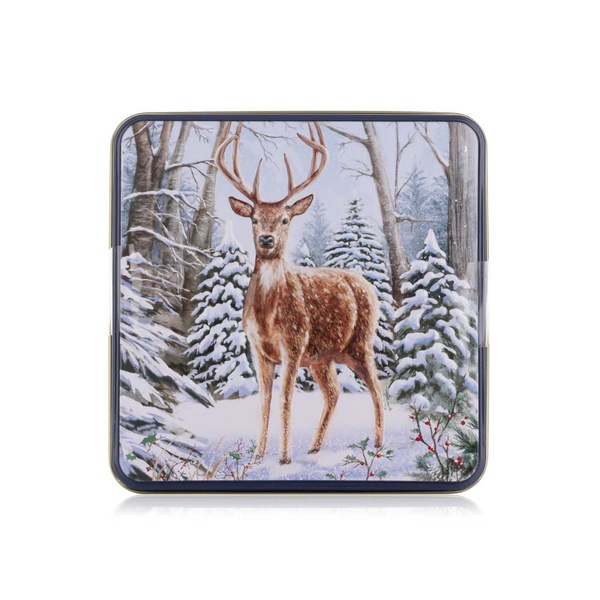 Grandma Wild's Embossed Snowy Stag Biscuit Tin 160g