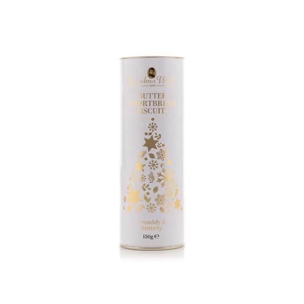 Grandma Wild's Butter Shortbread Biscuits Christmas Tree Tube 150g