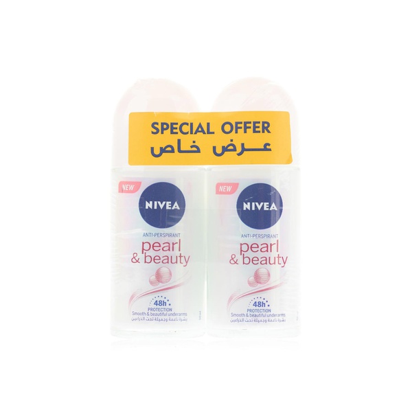 Buy Nivea deodorant roll on 50ml x2 @ 10% off in UAE