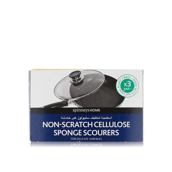Spinneyshome Non Scratch Cellulose Sponge Scourers x 3